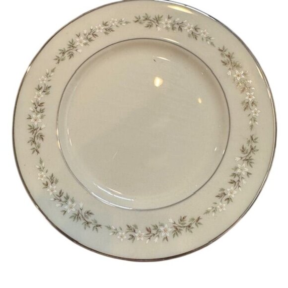 Lenox Brookdale China Set - Cup Saucer & Dinner Plate - Floral Design With Plati - Picture 9 of 13